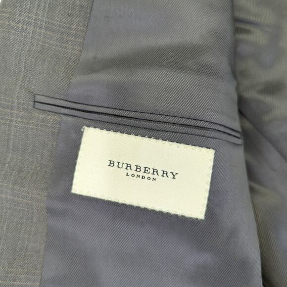 Burberry Gray Plaid Blazer - Picture 8 of 10
